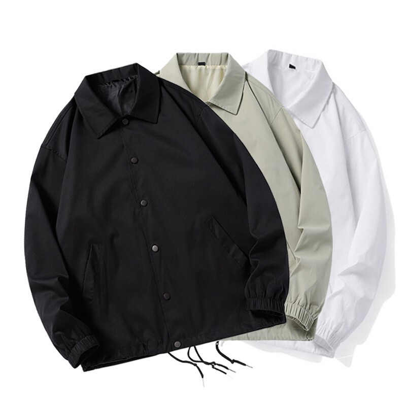 American Coach Jacket Men's Spring New Simple All-match Youth Casual Lapel Men's Cross-border Foreign Trade Jacket
