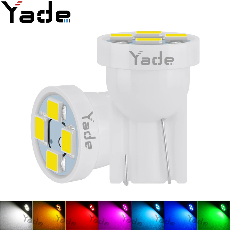 Yad автомобильный светодиодный T10 2835 4SMD широкий светильник небольшой запирающиеся дверные светильники лампы для чтения номерной прожектор