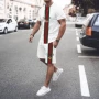 健身印花男士短袖套装