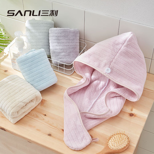 [Variety of new hair drying caps] Sanli Towel Coral Velvet Shower Cap, the same microfiber hair drying cap as the Internet celebrity