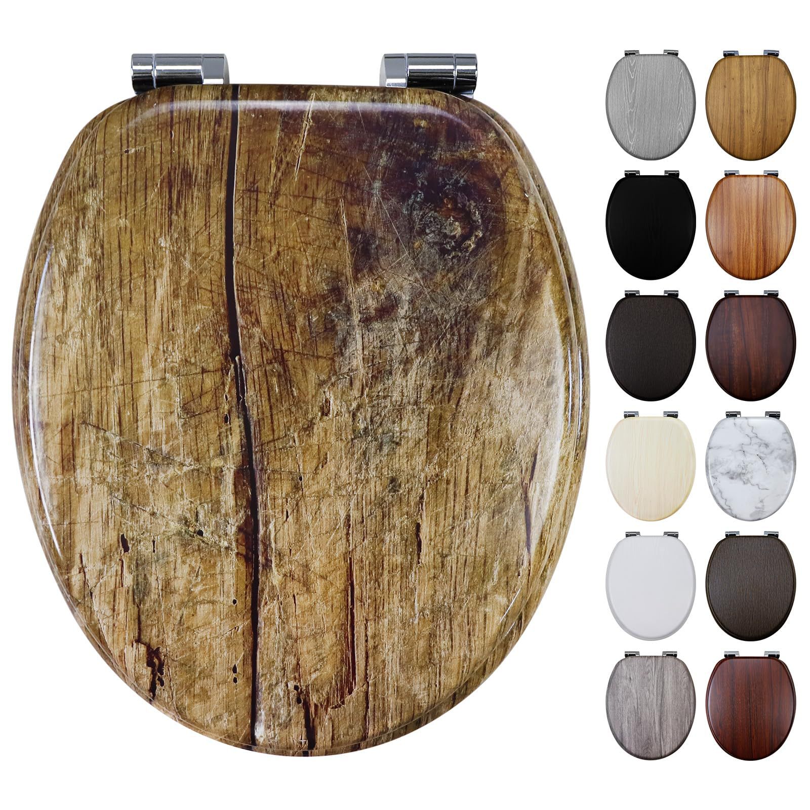 Fábrica directa tablero de densidad madera MDF cubierta de inodoro pvc pegado con patrón de madera caída lenta