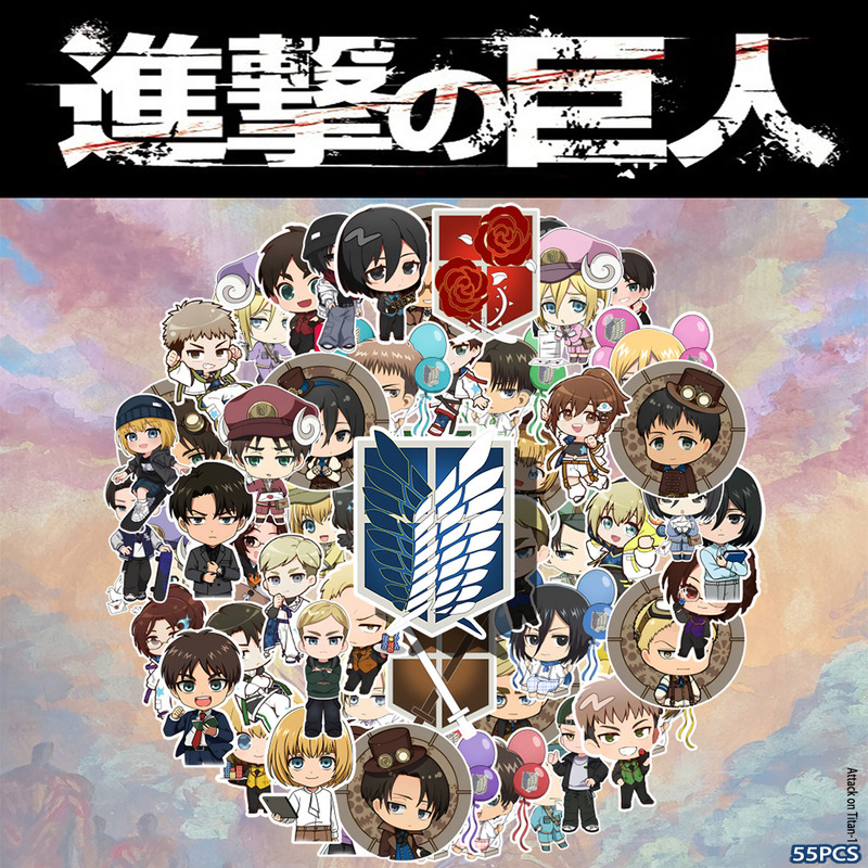 50 Attack on Titan Two-Dimensional Peripheral Waterproof Graffiti Notebook Suitcase Mobile Phone Case Refrigerator Stickers 50 Attack on Titan Two-Dimensional Peripheral Waterproof Graffiti Notebook Suitcase Mobile Phone Case Refrigerator Stickers