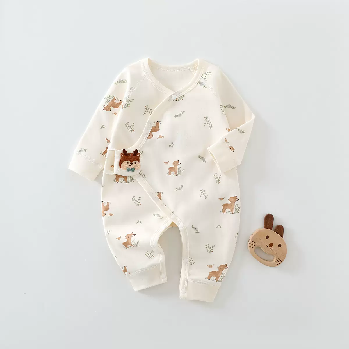 新生婴儿衣服初生纯棉无骨哈衣爬服春秋宝宝和尚服婴儿蝴蝶衣童装