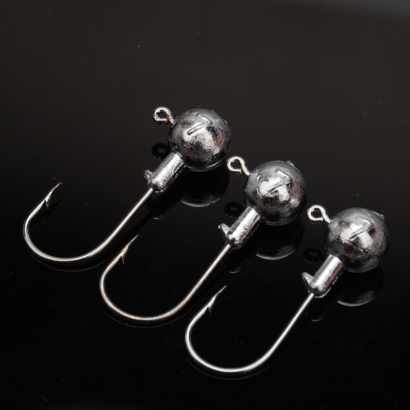 Fishing gear 50 packs of lead -head hook color lead head hook Chao…