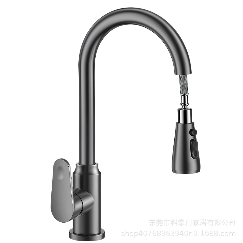 Grifo Extraíble de Cocina de Aleación de Cobre, Giratorio, 3 Modos de Salida, para Fregadero