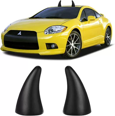 Red and black car roof devil corner decorative car stickers 3d three-dimensional car personality scratch blocking anti-collision stickers (Other Automotive Exterior Supplies) - black-2-pieces-in-one-set