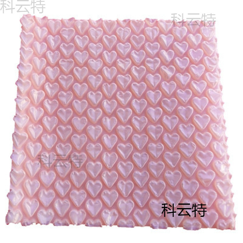 泡沫袋批量彩色爱心气泡袋粉色加厚防震气泡膜打包袋心形泡泡纸快