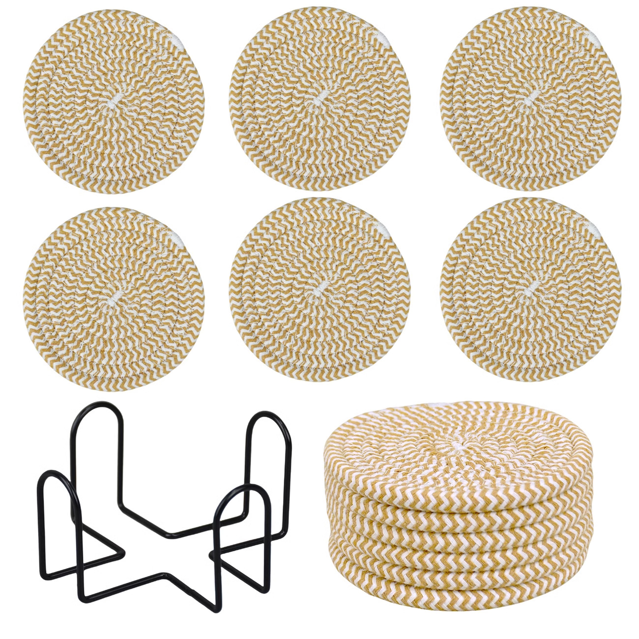 Transfronterizos tejidos de algodón mano cojín de mesa de oficina