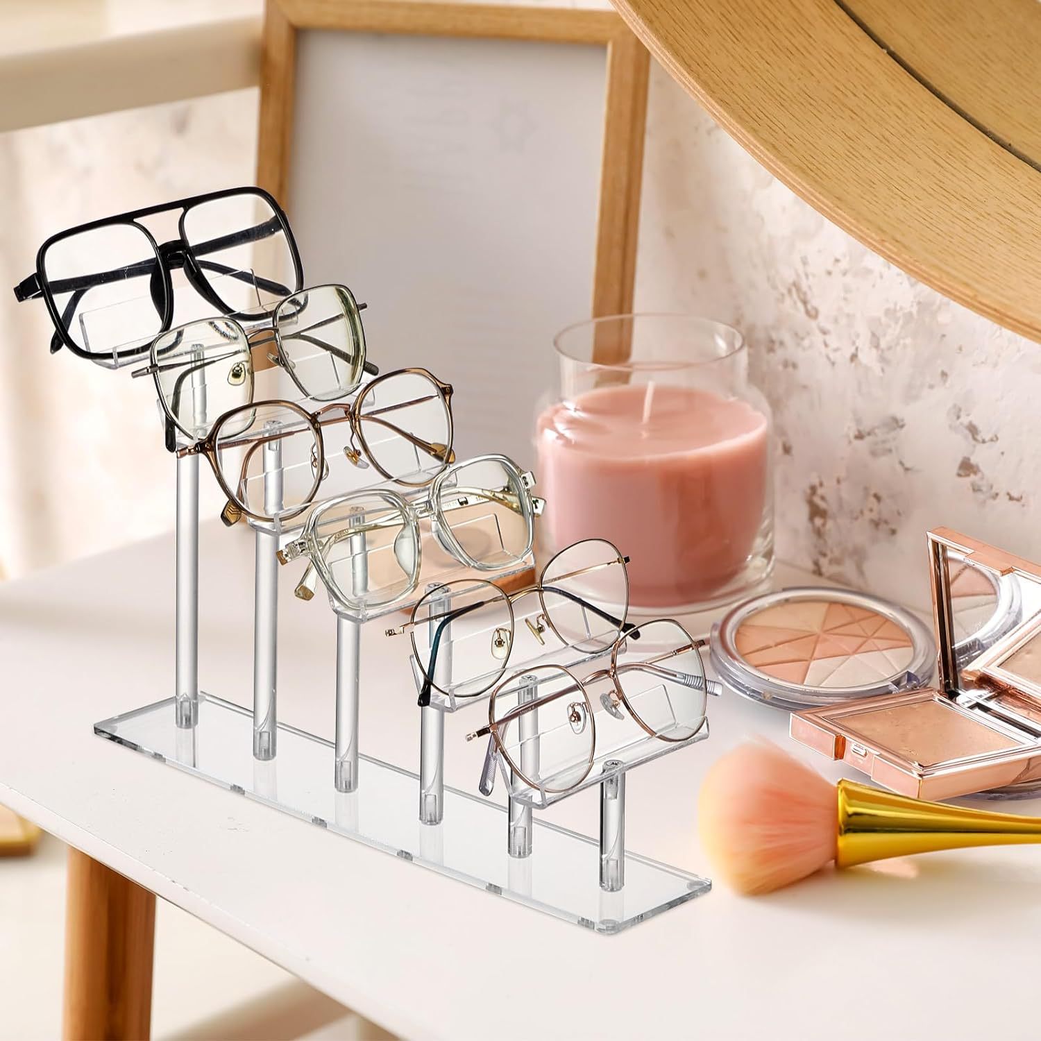 亚克力眼镜展示架 太阳镜展示架 太阳镜收纳架 六层亚克力眼镜架
