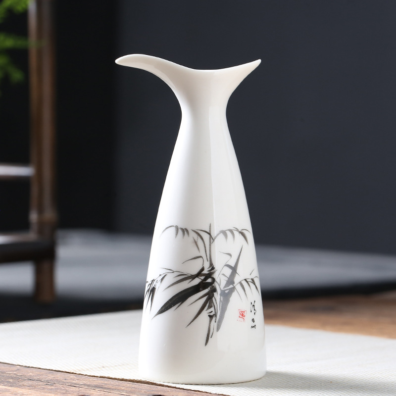 2-ounce double-headed ceramic wine pot, liquor dispenser, 100ml white porcelain wine pot—wholesale available with customizable LOGO printing