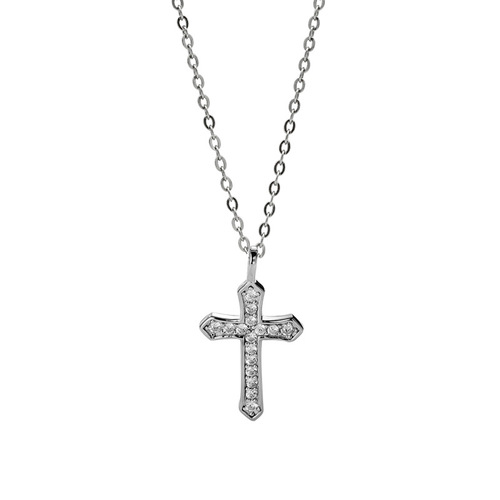 Ins style jewelry s925 sterling silver diamond cross necklace for women with exquisite personality niche design clavicle chain for women