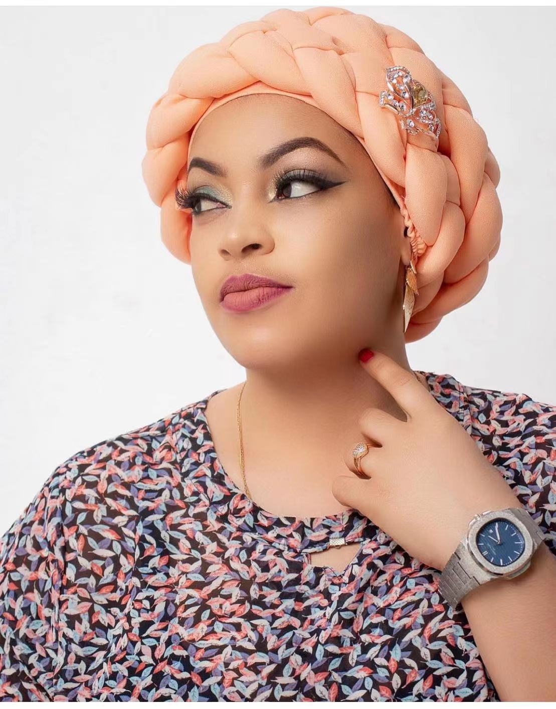 Muslim hat Autumn African hand-braided hat with accessory turban wrap_voghion.com