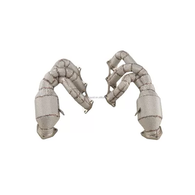 Suitable for Porsche 718 GT4 RS manifold exhaust system with heat shield, high-flow performance manifold