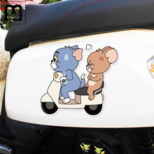 炫恺猫和老鼠电动车装饰贴纸汤姆猫可爱创意个性汽车划痕遮挡贴画