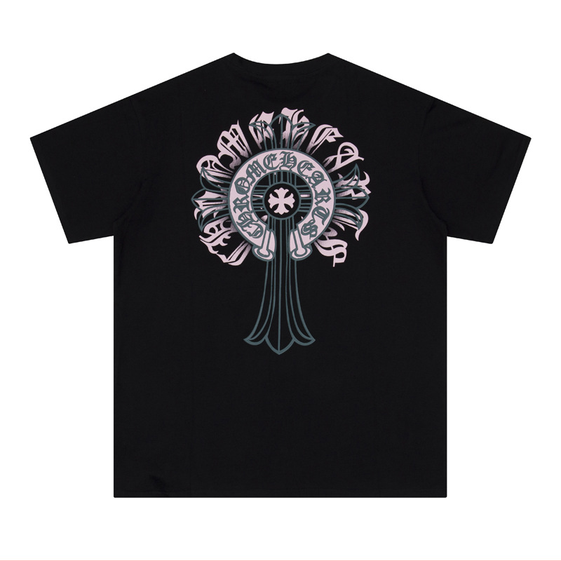 Chrome Heart 24 nuevo Crocodile de verano de moda europea y americana camiseta de manga corta para hombres y mujeres