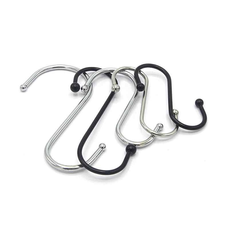 Barra de almacenamiento de varilla de acero inoxidable 304 gancho de ropa de acero inoxidable gancho pequeño gancho de tipo S antiarañazos directo de fábrica