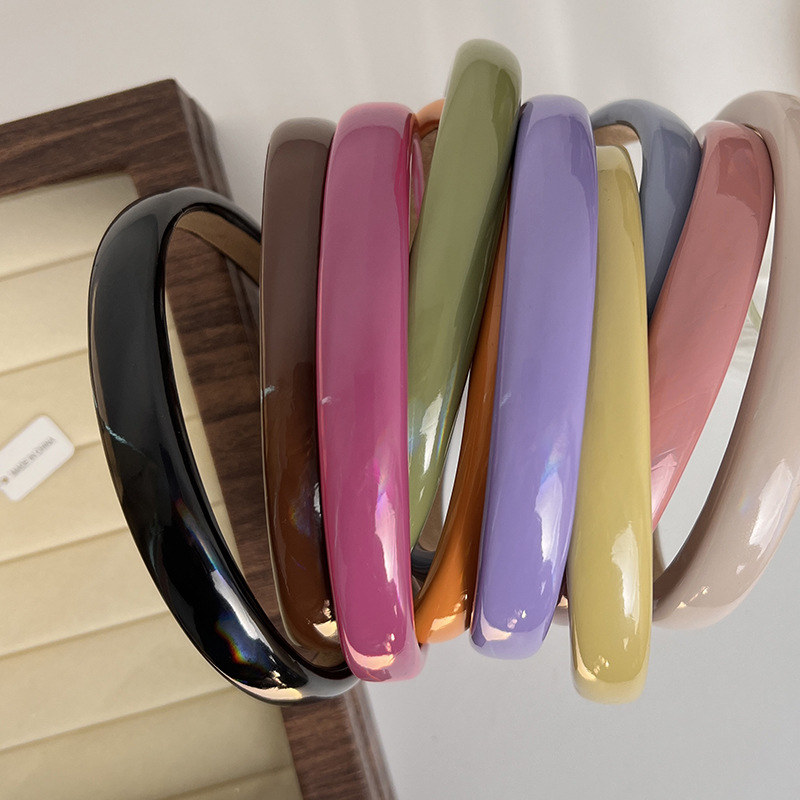 Fashion Solid Color Plastic Hair Band display picture 3