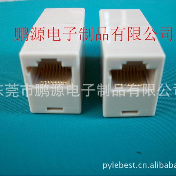 厂家供应PCB网络直通头V色 通讯设备配件电话直通头ABS转接口