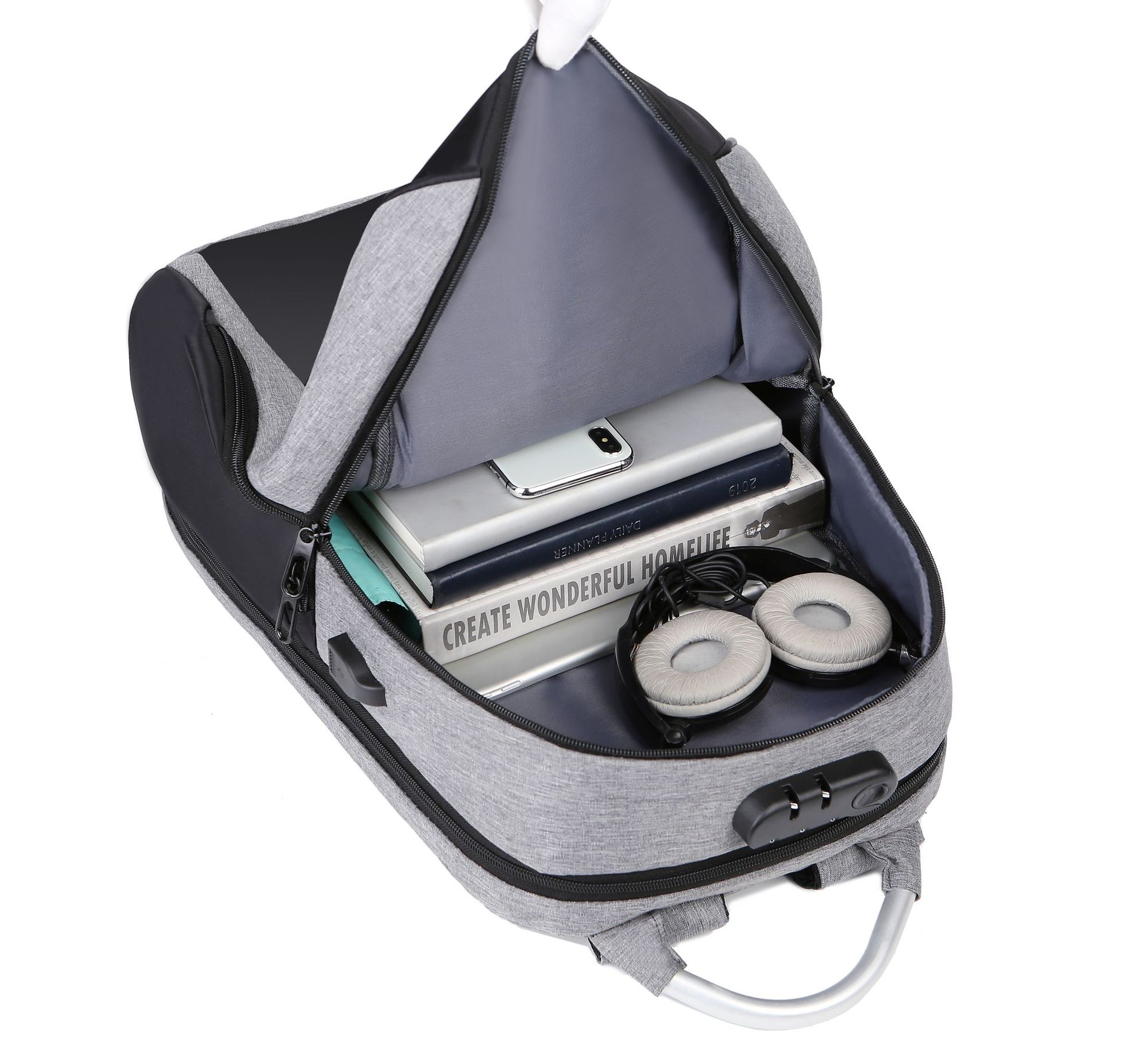 跨境新款大容量简约休闲背包双肩包 笔记本电脑包 商务旅行书包