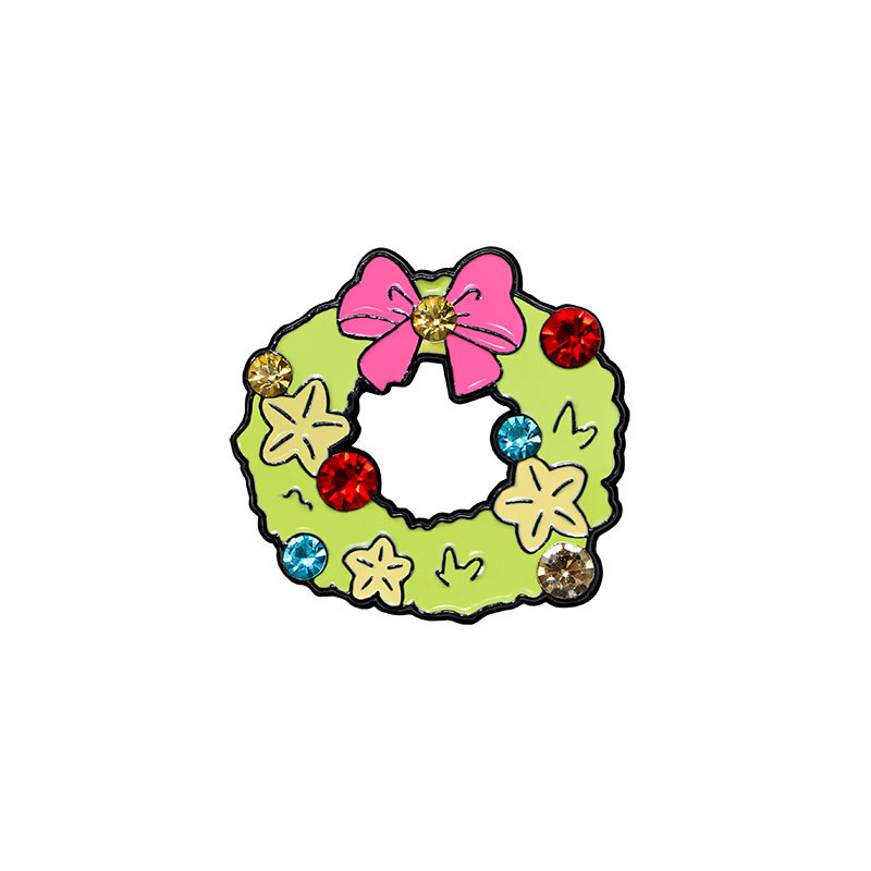 Broche de Navidad insignia de aleación caricatura adorable Santa Fe Navidad decoración de mochila escolar