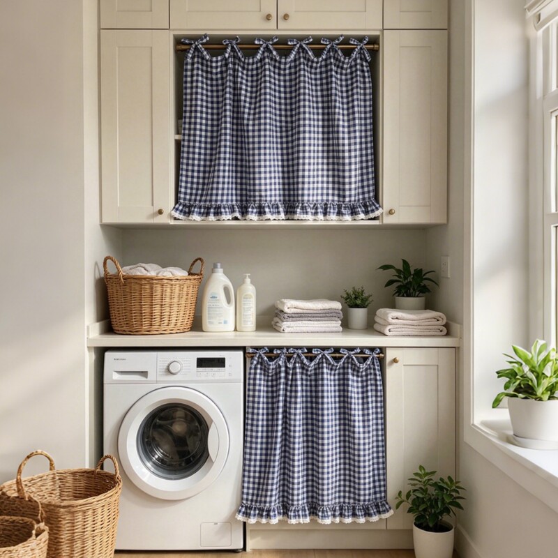 Cross-border ready-made small curtains in rustic farmhouse style, kitchen curtains, coffee curtains, short curtains, oven curtains, washing machine curtains, stove covers Cross-border ready-made small curtains in rustic farmhouse style, kitchen curtains, coffee curtains, short curtains, oven curtains, washing machine curtains, stove covers
