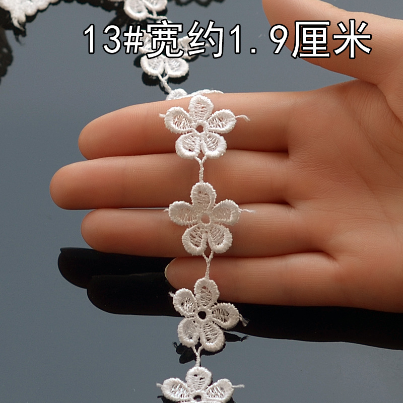 Y8YO bordado encaje vacío soluble en agua accesorios de encaje accesorios de ropa material de decoración DIY tocado hecho a mano
