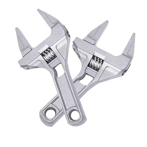 Aluminum alloy bathroom wrench Large open end wrench Short handle anti-skid plumbing hardware repair wrench Adjustable wrench