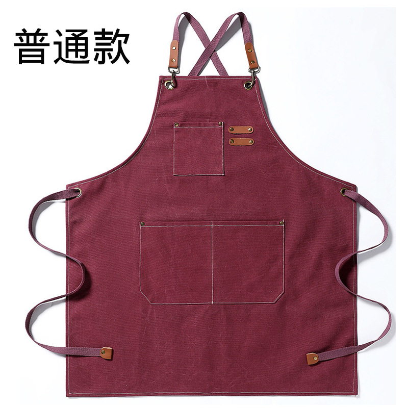 Delantal de Trabajo de Poliéster y Algodón, Impermeable, Antiaceite, Ajustable, para Cocina y Jardinería