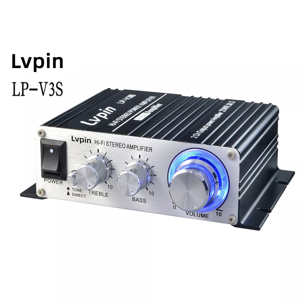 LP-V3S摩托车HiFi立体声车载功放 2CH输出功率放大器25W RMS