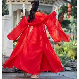 红色古典舞演出服女飘逸中国风大鱼海棠舞蹈服装仙女古装汉服