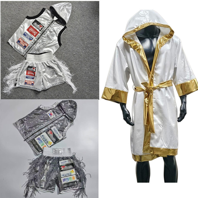 Men's and Women's New Boxing Robes, Boxing Hooded Adult Robes, Muay Thai Appearance Robes, Fighting Cloaks, Men's and Women's Robes