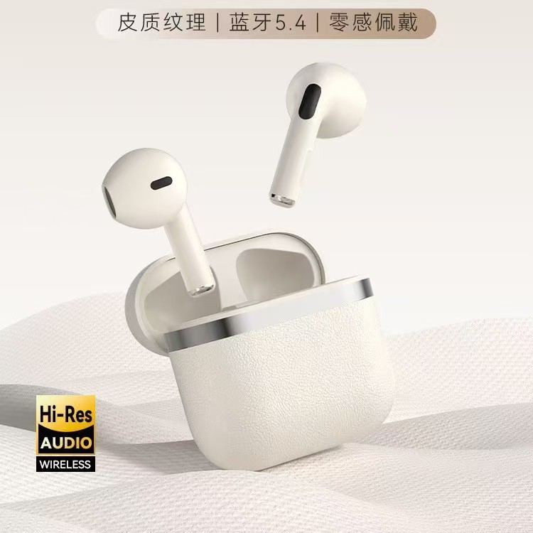 Leather Texture D4Pro4S Bluetooth Headset Cross-Border Popular 5.4 In-Ear High-Quality Sports Low-Latency New Headset