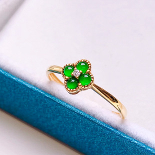 Live supply wholesale Myanmar natural jade ring A goods spicy green jade egg ring jewelry with certificate