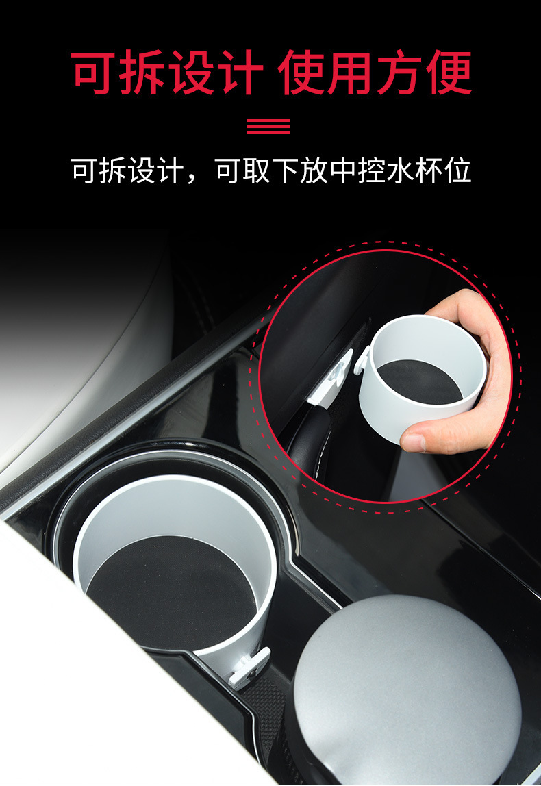 Suitable for Tesla Model 3 Y Door Storage Box, Four-Door Drink Holder, Limited Space Cup Holder, Car Storage Box