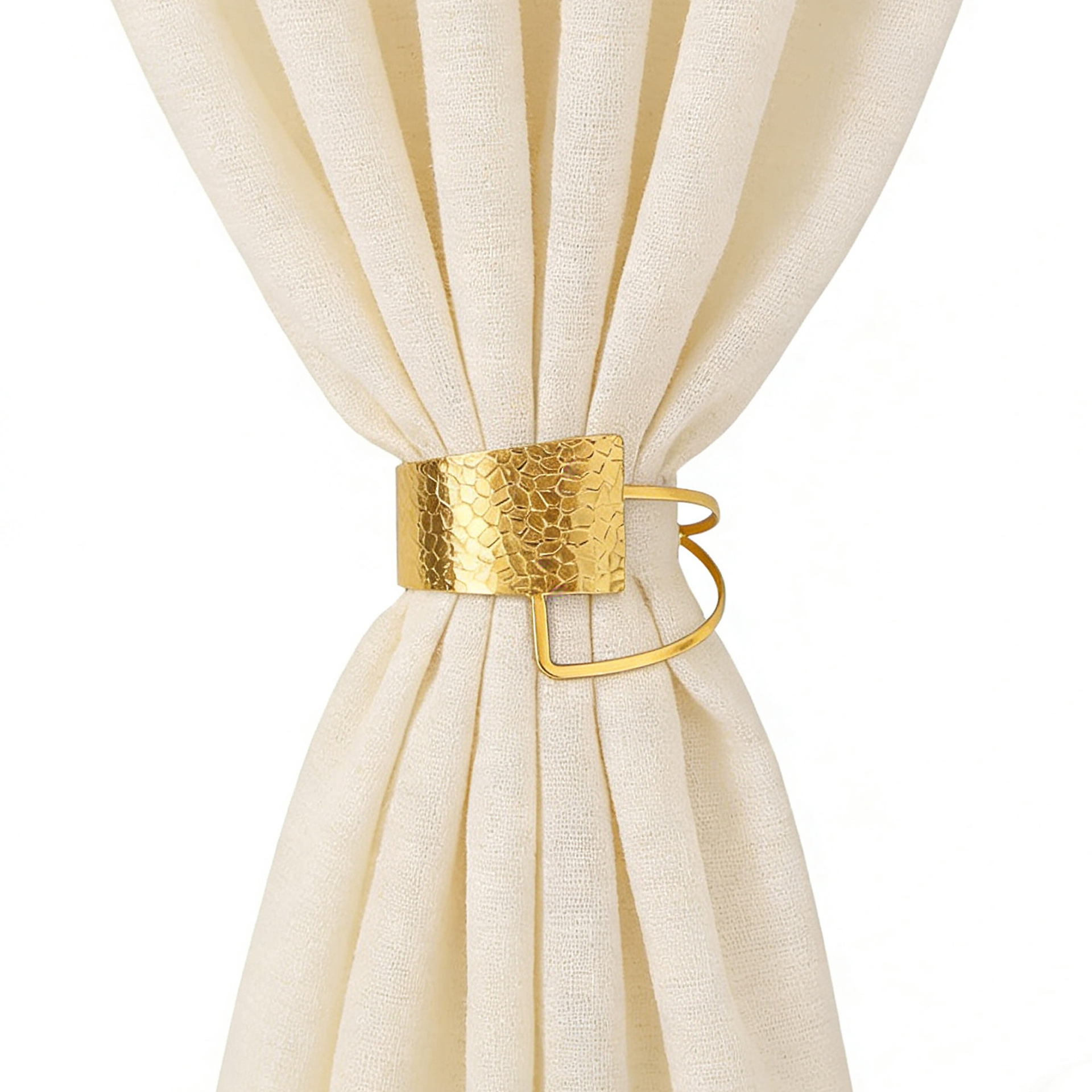 Boucle d'embrasse de rideau à motif martelé ajouré, style européen transfrontalier et américain sans perçage, modèle 2026_voghion.com