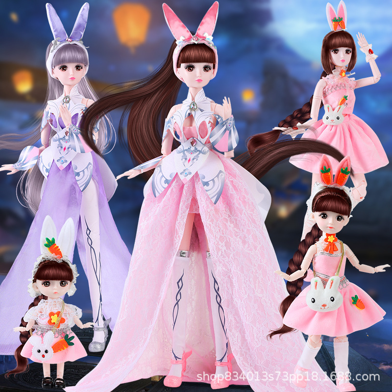 Tongle Barbie Doll Girl Toy Demon Soul Douluo Mainland Little Dance Doll Princess Figure Tang San and Xiaowu