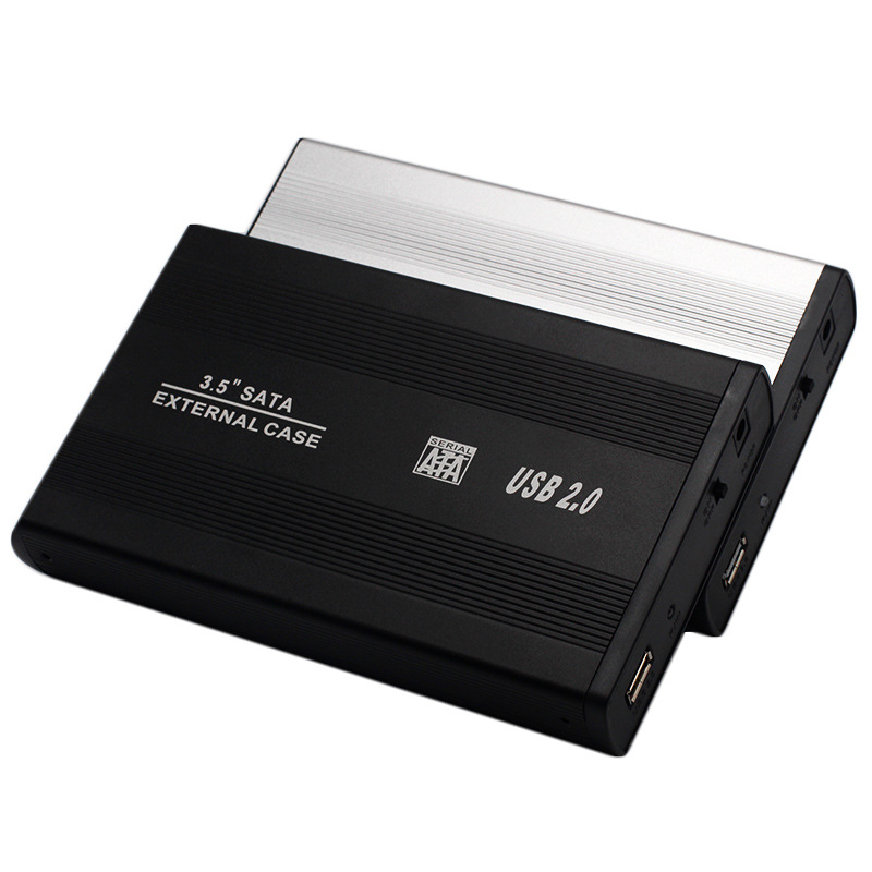 3,5 pulgadas SATA puerto serie de aleación de aluminio USB2.0 caja de disco duro móvil escritorio externo caja de disco duro móvil