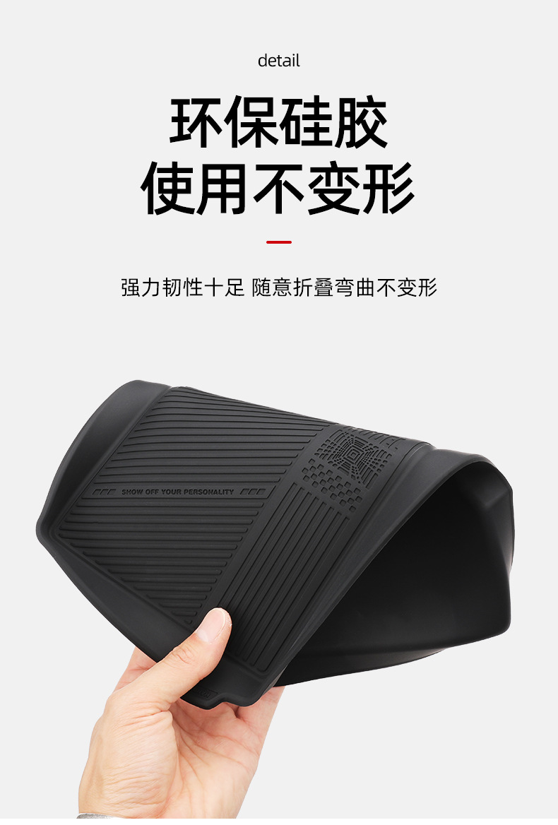 Suitable for the New Version of Tesla Model 3Yl Central Control Armrest Box Lower Storage Box Silicone Anti-Slip Mat Accessories