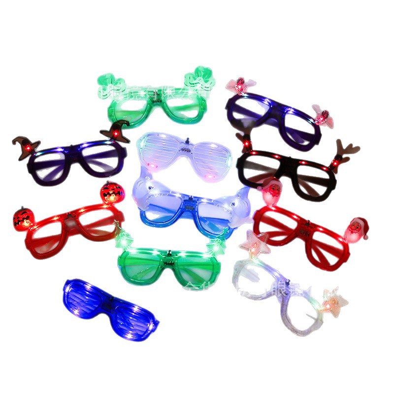 Lentes de Fiesta Navideña con Luz en Forma de Árbol de ABS Decorativos image 6