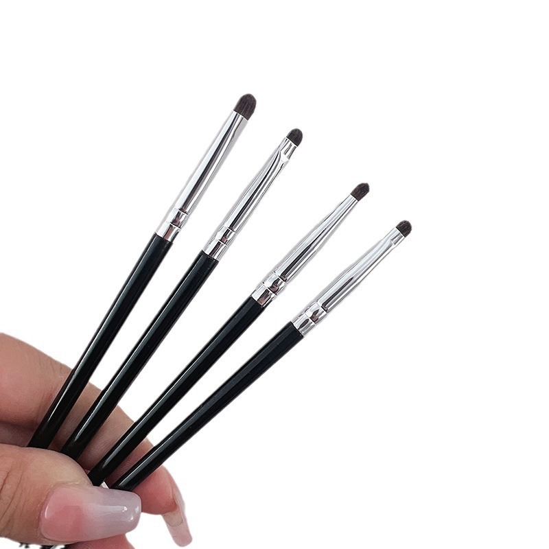 4 pinceles de sombra de ojos de pelo de caballo, pinceles para manchas, pinceles para detalles, juego de pinceles de maquillaje para ojos, pinceles de maquillaje Cangzhou, herramientas de belleza