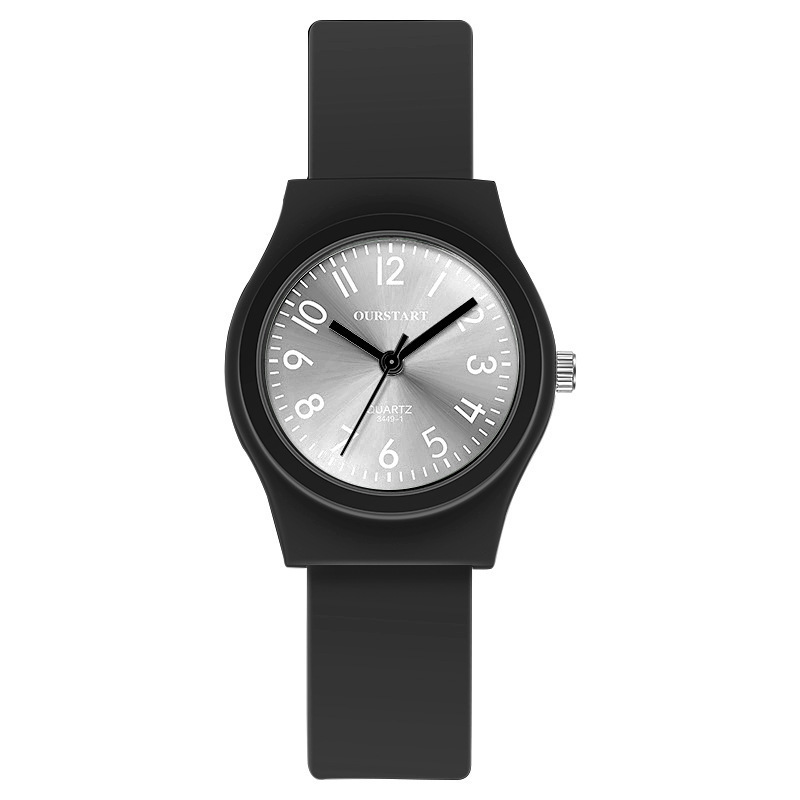Reloj de estudiante de color caramelo fresco pequeño casual simple reloj de cuarzo de silicona digital de moda para mujer reloj para niños