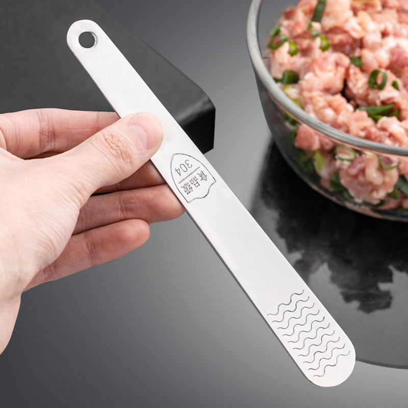 Home-made dumpling-making spoon