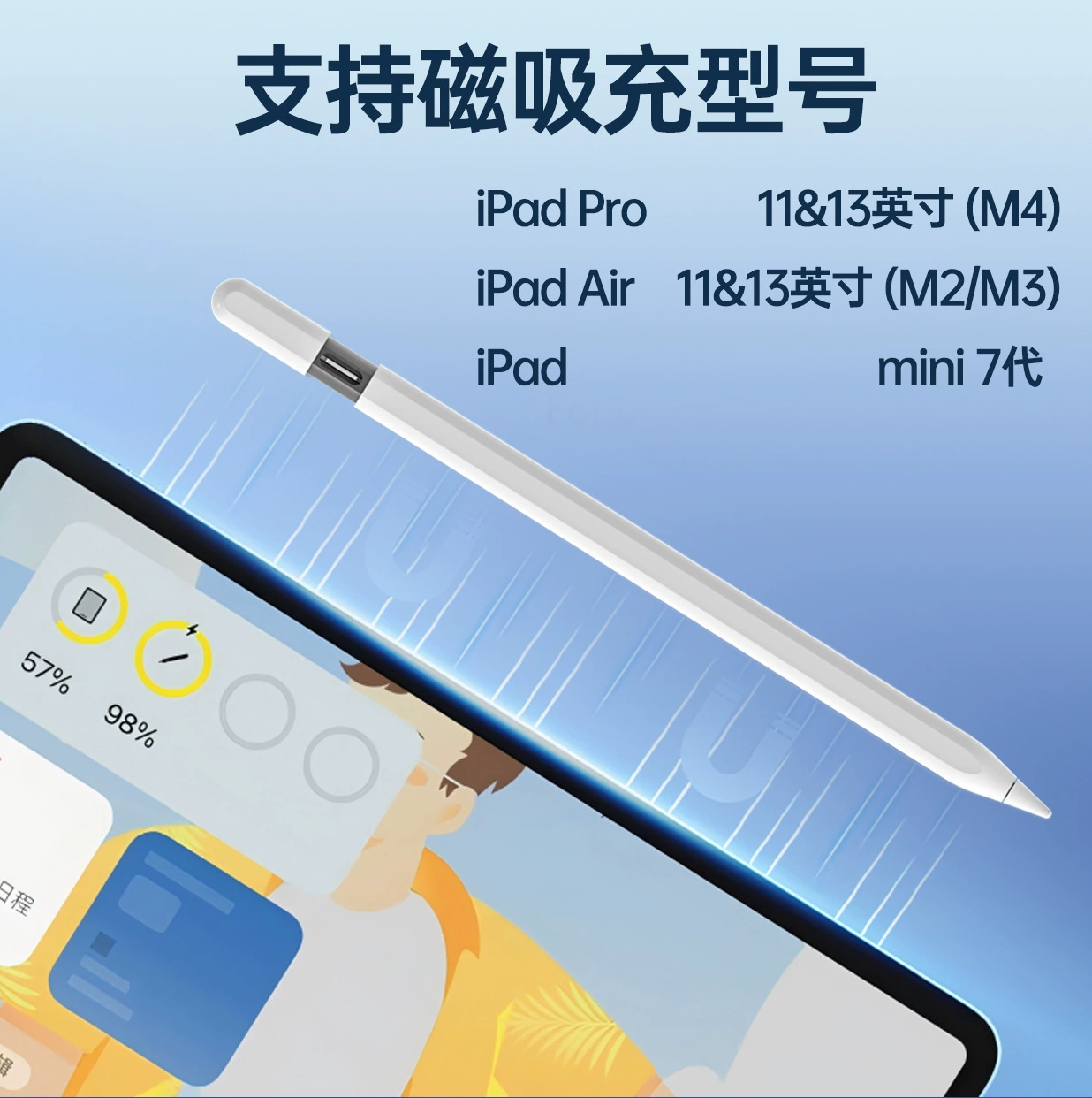 Apple Pencil третьего поколения магнитная зарядка совместима с 24