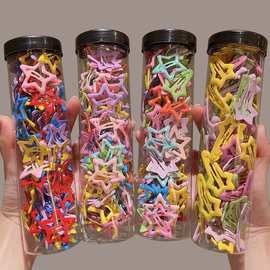 y2k多巴胺彩色五角星星小发夹女头饰儿童蓝色刘海侧边夹发卡配饰