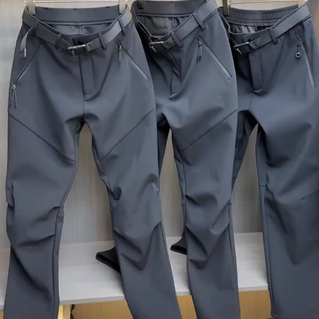 Men's Outdoor Casual Pants New Waterproof Softshell Casual Pants Versatile Slim Fit Windproof Long Pants Comfortable and Stylish Men's Outdoor Casual Pants New Waterproof Softshell Casual Pants Versatile Slim Fit Windproof Long Pants Comfortable and Stylish