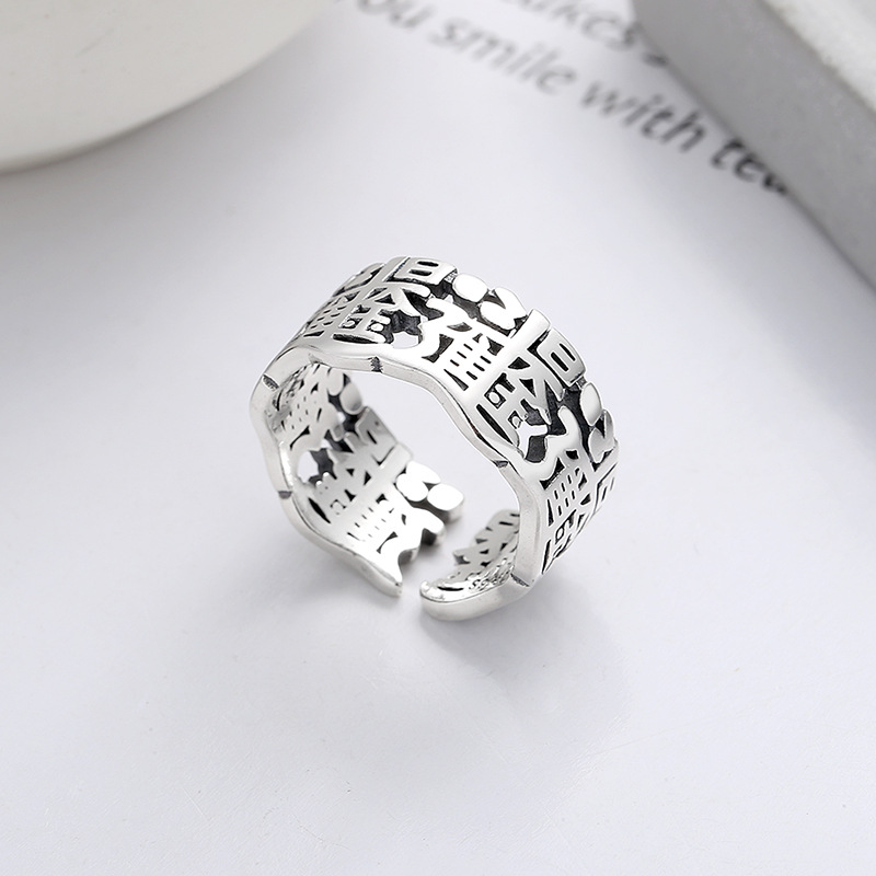 Fashionable retro ethnic elegant creative design one size ring