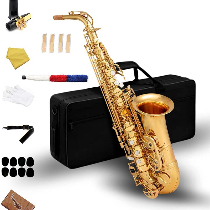 Cross-border hot-selling electrophoresis gold drop E-tone midrange saxophone accessories complete Alto saxophone can be distributed on behalf