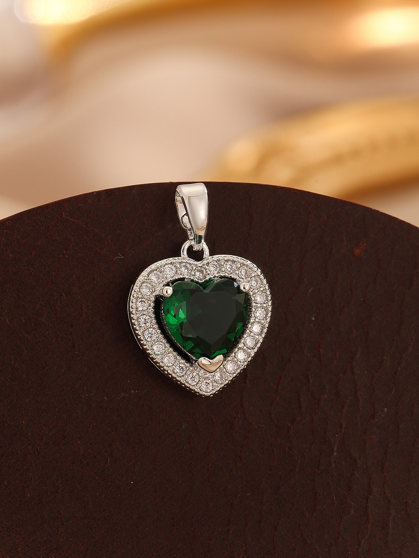 6g Weight Pendant Jewelry Making Type Zircon Inlay Material DIY Jewelry Accessories Classification 1 Piece Quantity Copper Material Heart Shape Pattern Inlay Design Simple Style, Classic Style Style 1 Piece Copper Zircon Heart Shape Pendant 5