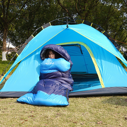 Adult outdoor sleeping bag, camping sleeping bag, travel and camping sleeping bag, single and double, anti-dirty winter sleeping bag