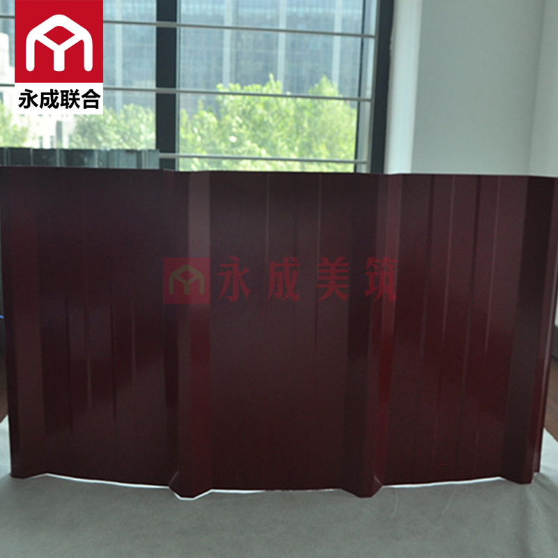 彩钢压型板生产厂家屋面底板YX35-280-840永成美筑金属压型墙面板